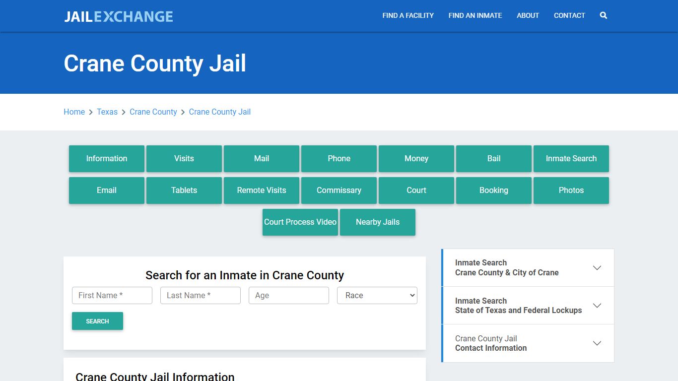 Crane County Jail Roster Lookup, TX, Inmate Search