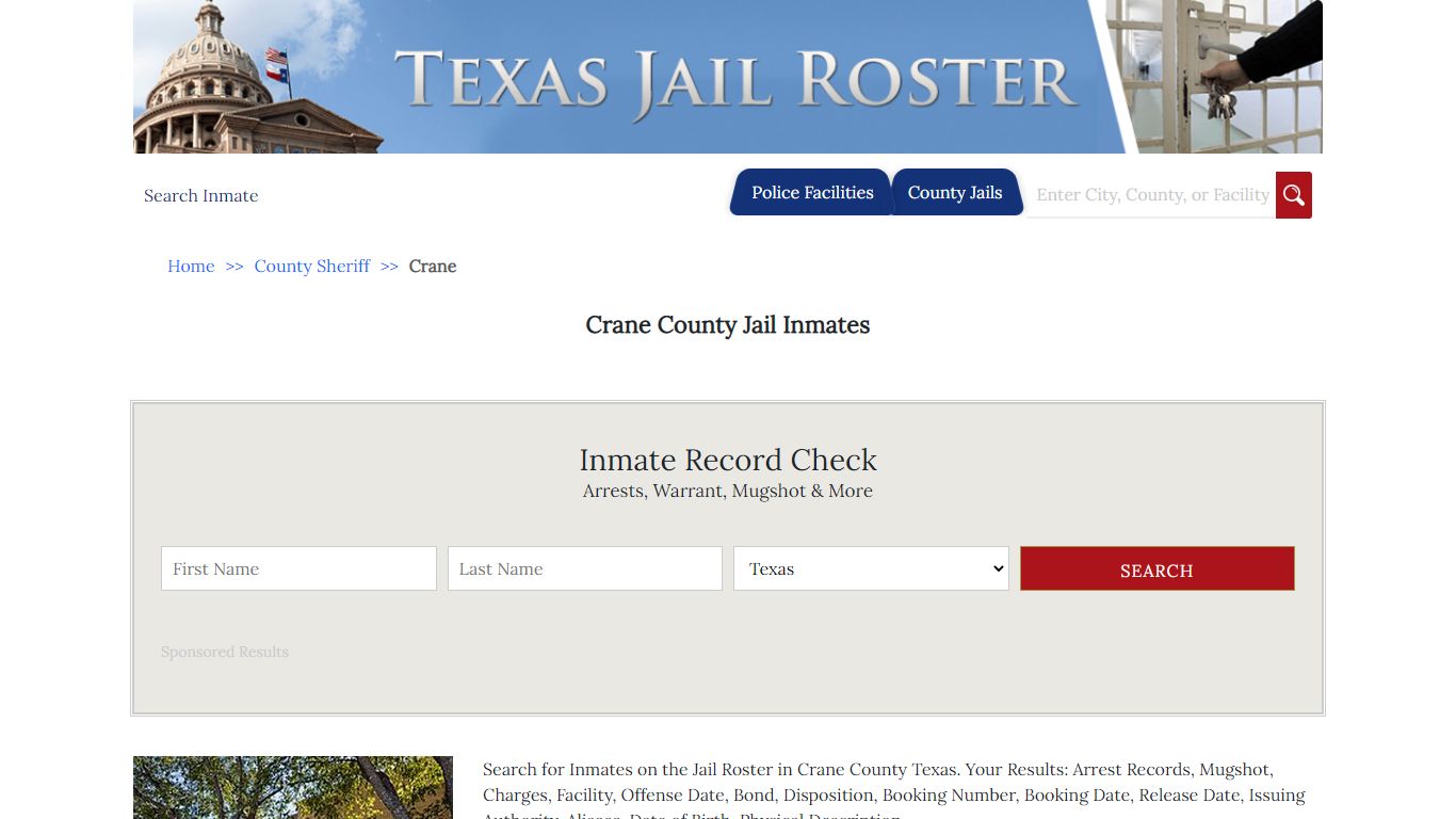 Crane County Jail Inmates - Jail Roster Search